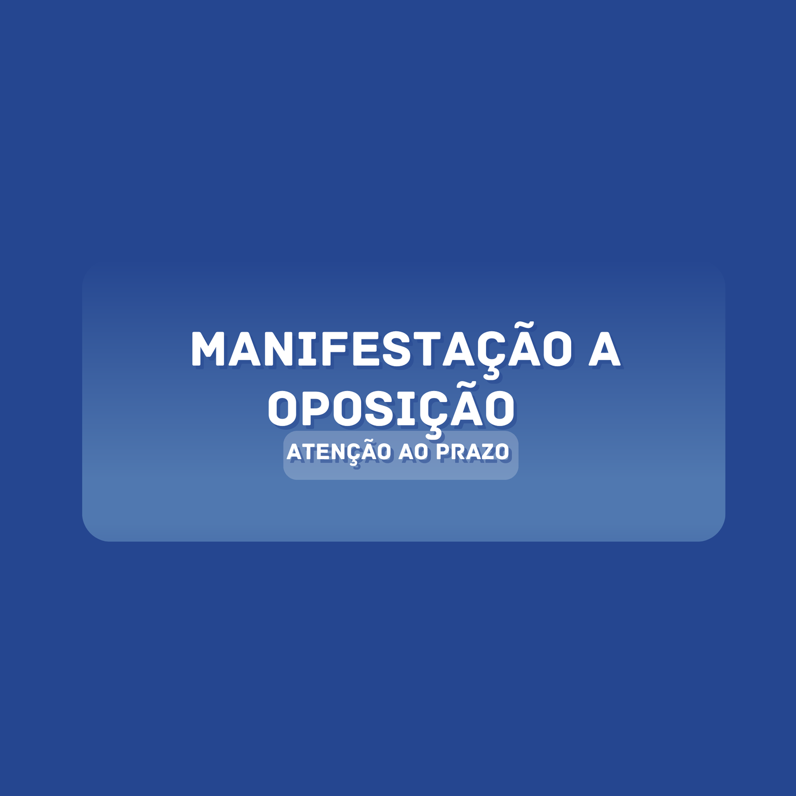 Manifestação a oposição
